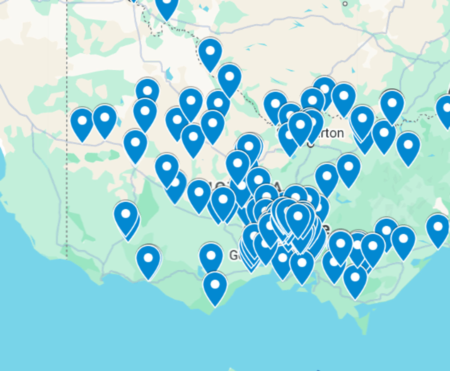 Map of Learn Local Providers Map of Learn Local providers