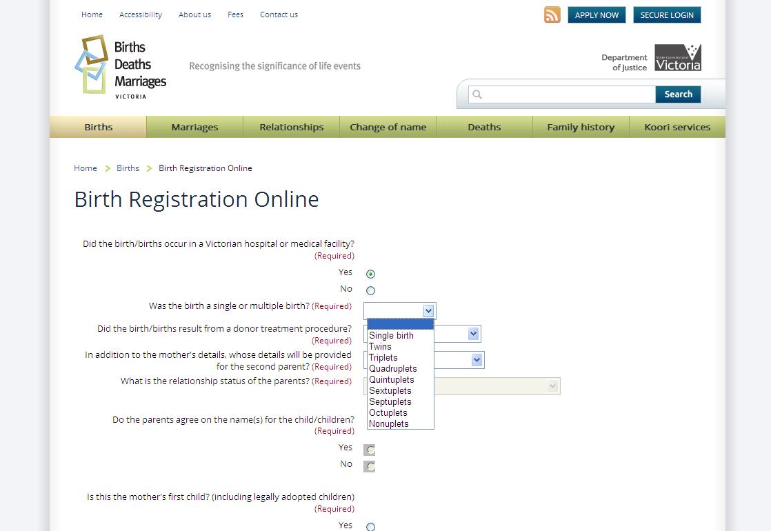 Forms design Example of what page elements not to leave on the page 