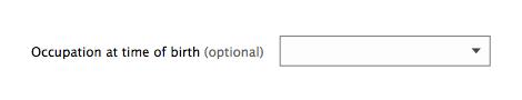 Form design: required fields indicate optional questions with (optional)