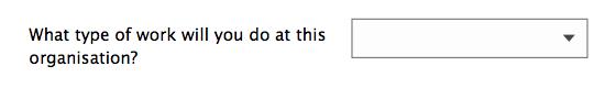 Form design:Example of a concisely worded question.