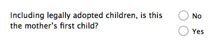 Forms design: Example of framing the question properly at the start.