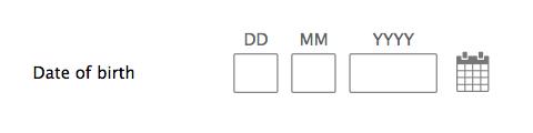 Form design: Example of adding a calendar control to the field.