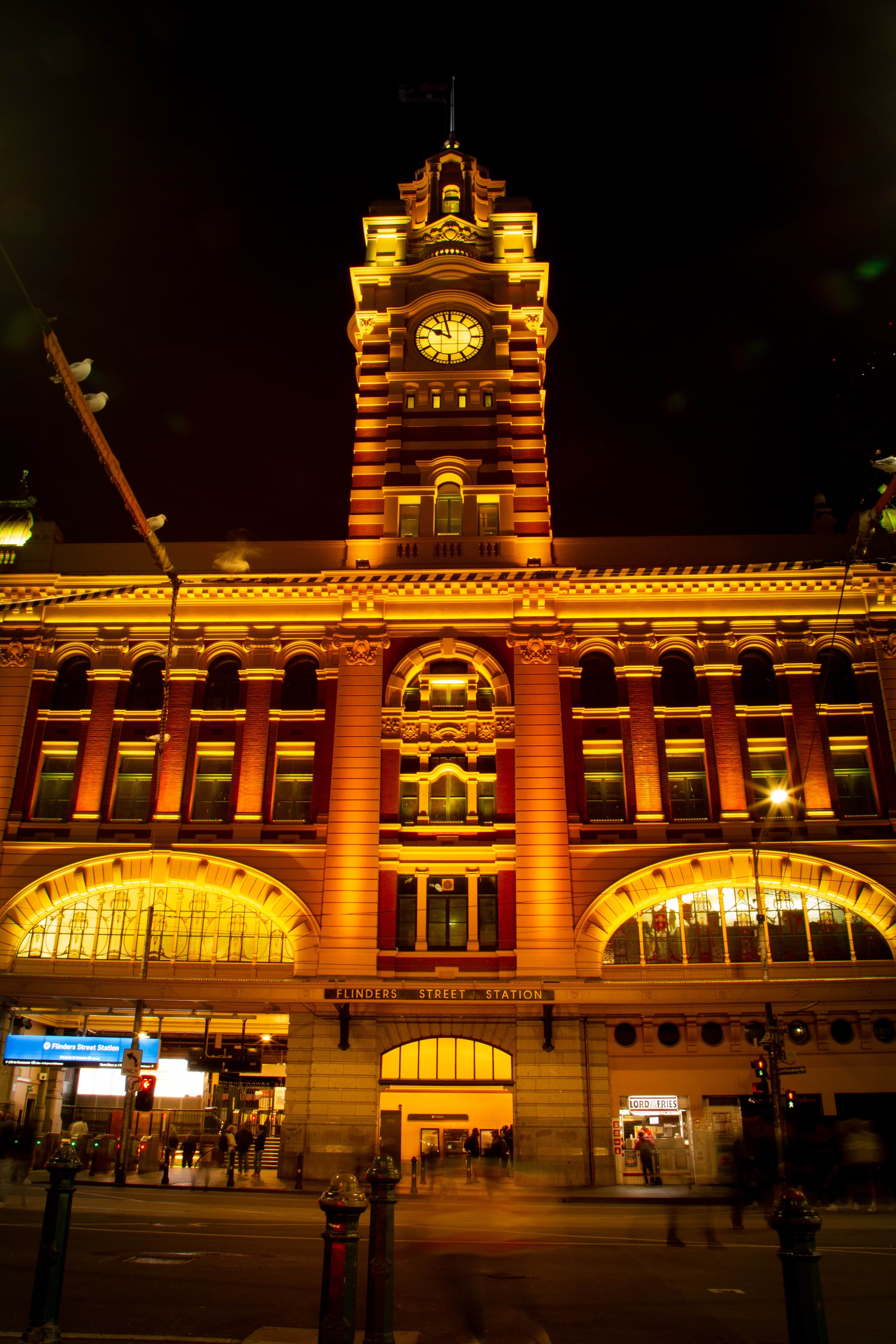 Guru Nanak 550th birthday anniversary celebrations Flinders Station clocks