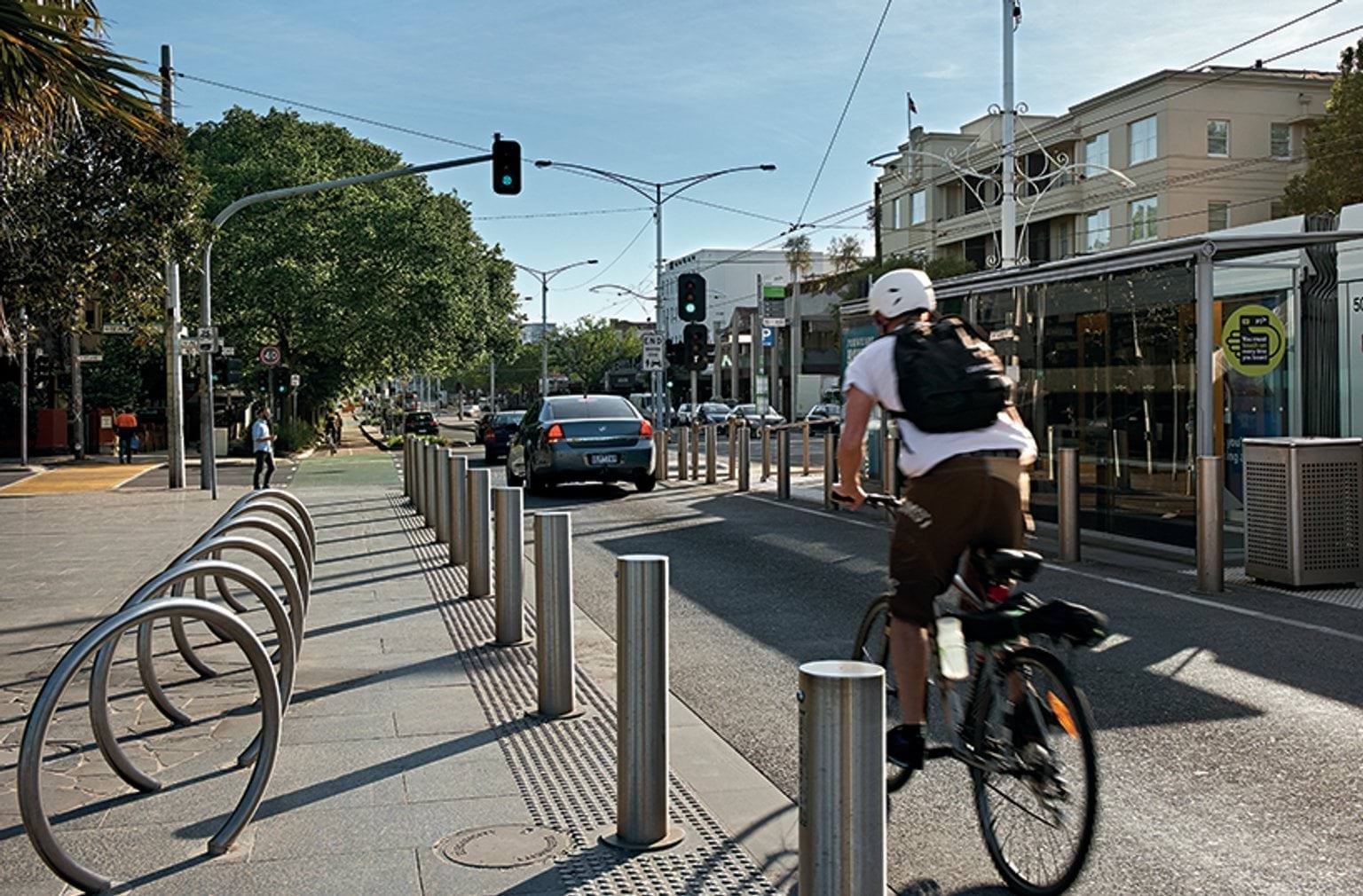 Fitzroy Street Tram Stop, Architect: Tract Consultants, Photography: Emma Cross  Fitzroy Street Tram Stop, Architect: Tract Consultants, Photography: Emma Cross