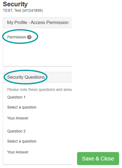 Permission and security questions