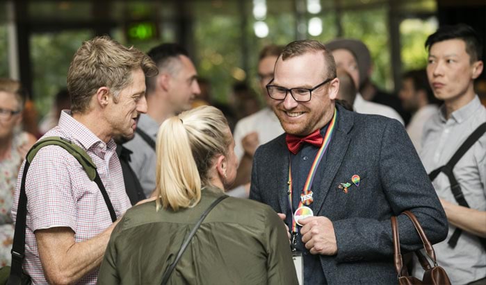 People networking at the 2018 VPS Pride Awards