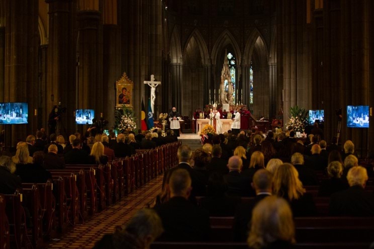 The audience at the Funeral