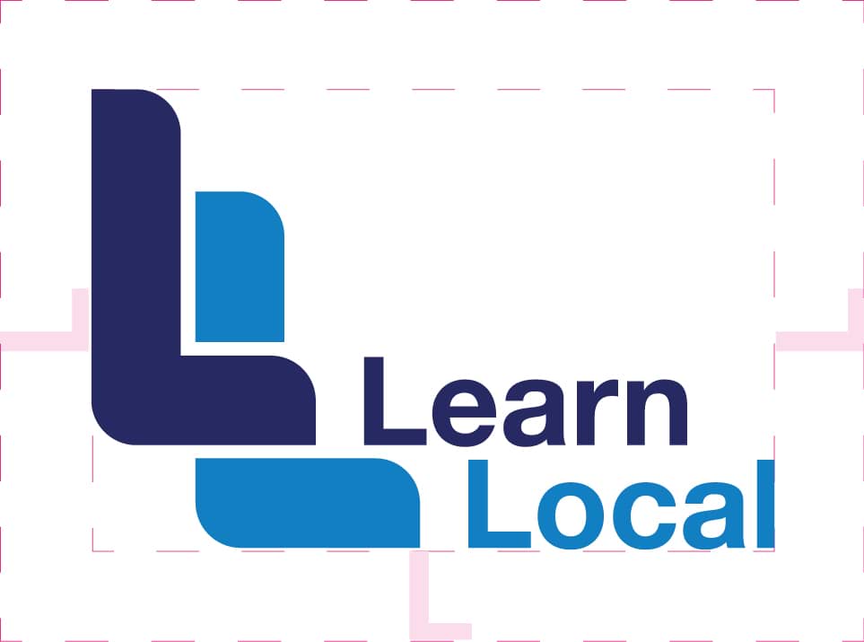 Learn Local primary logo clear spacing