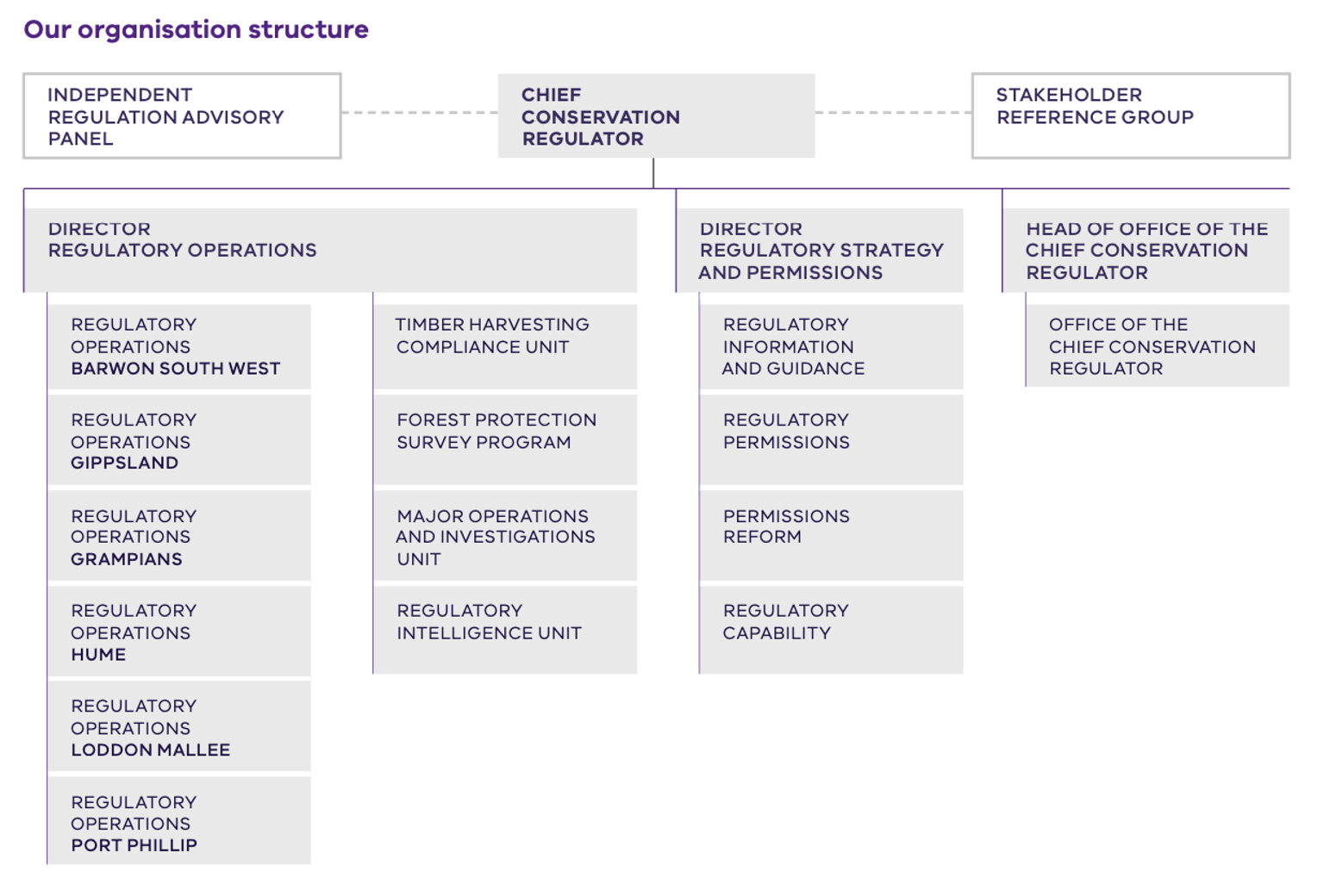 Diagram of our organisation structure