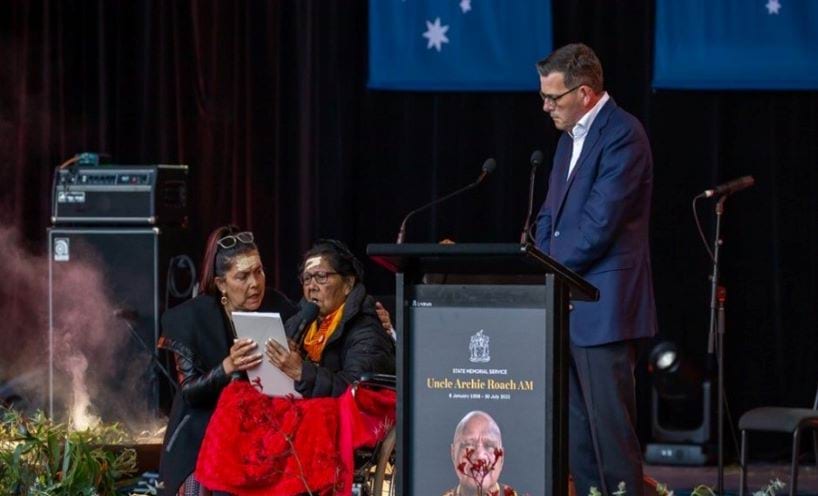 Aunty Myrtle Roach and Premier Daniel Andrews