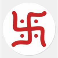 Hindu red sacred Swastika