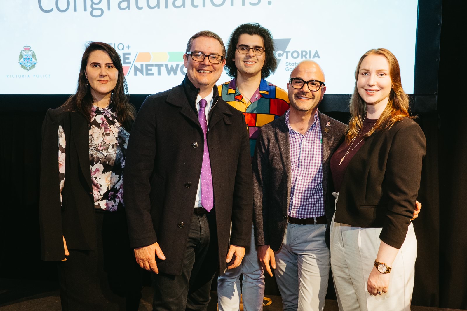 People celebrating the 2022 VPS LGBTIQ+ Pride Awards