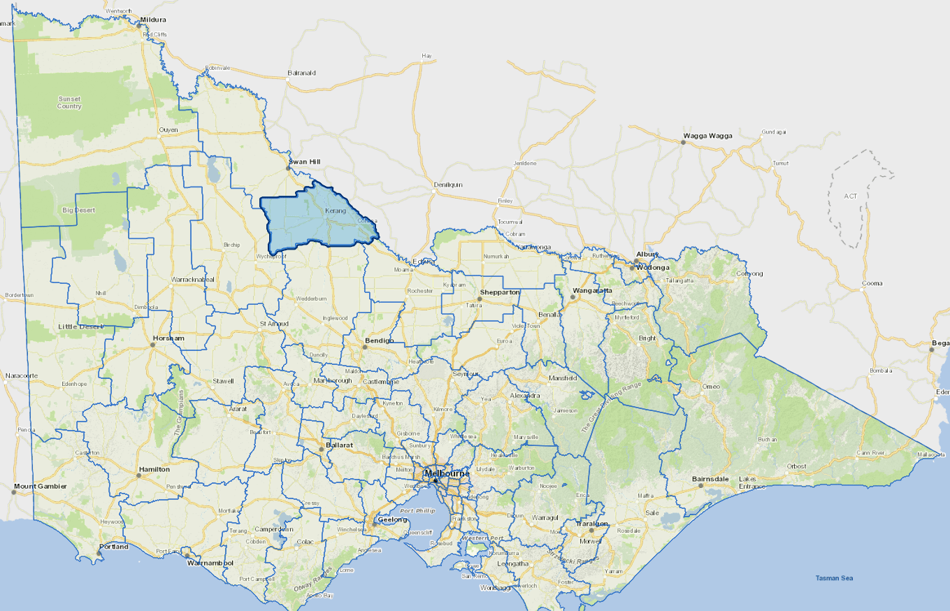 Static map image of Gannawarra Shire Council boundaries