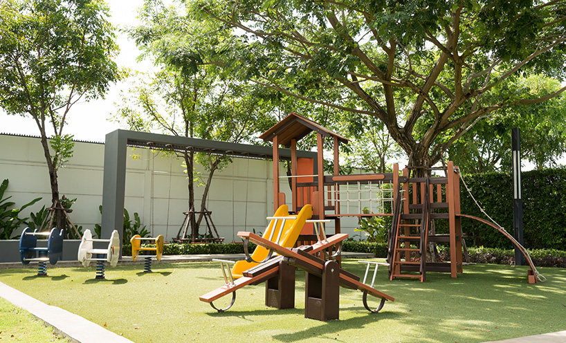 An outdoor kids playground