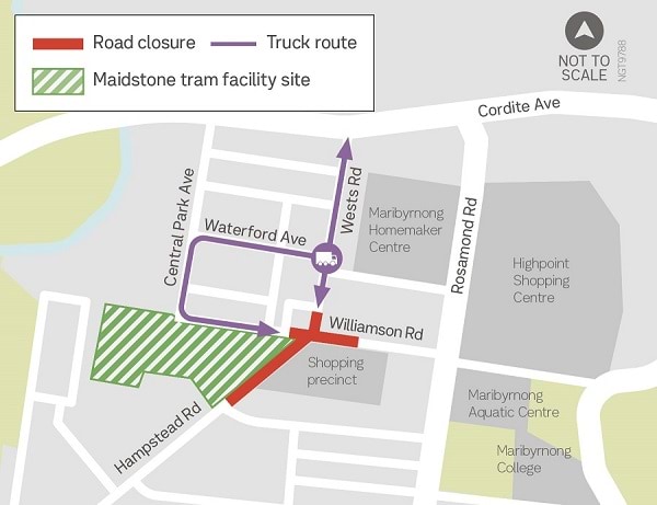 Follow the reduced speed limits and detours when travelling around the area.