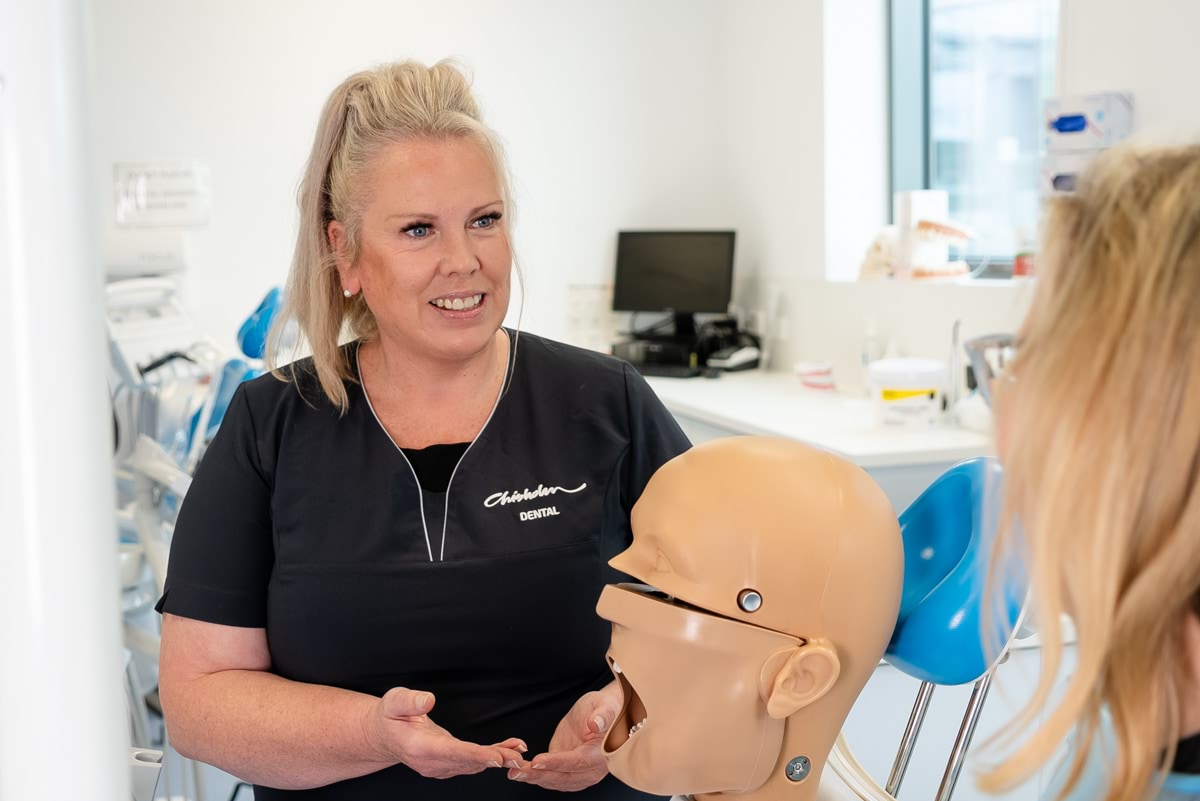 2023 Victorian Training Awards Teacher or Trainer of the Year winner Jill teaching in a classroom at TAFE