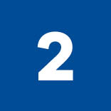 Blue number two icon