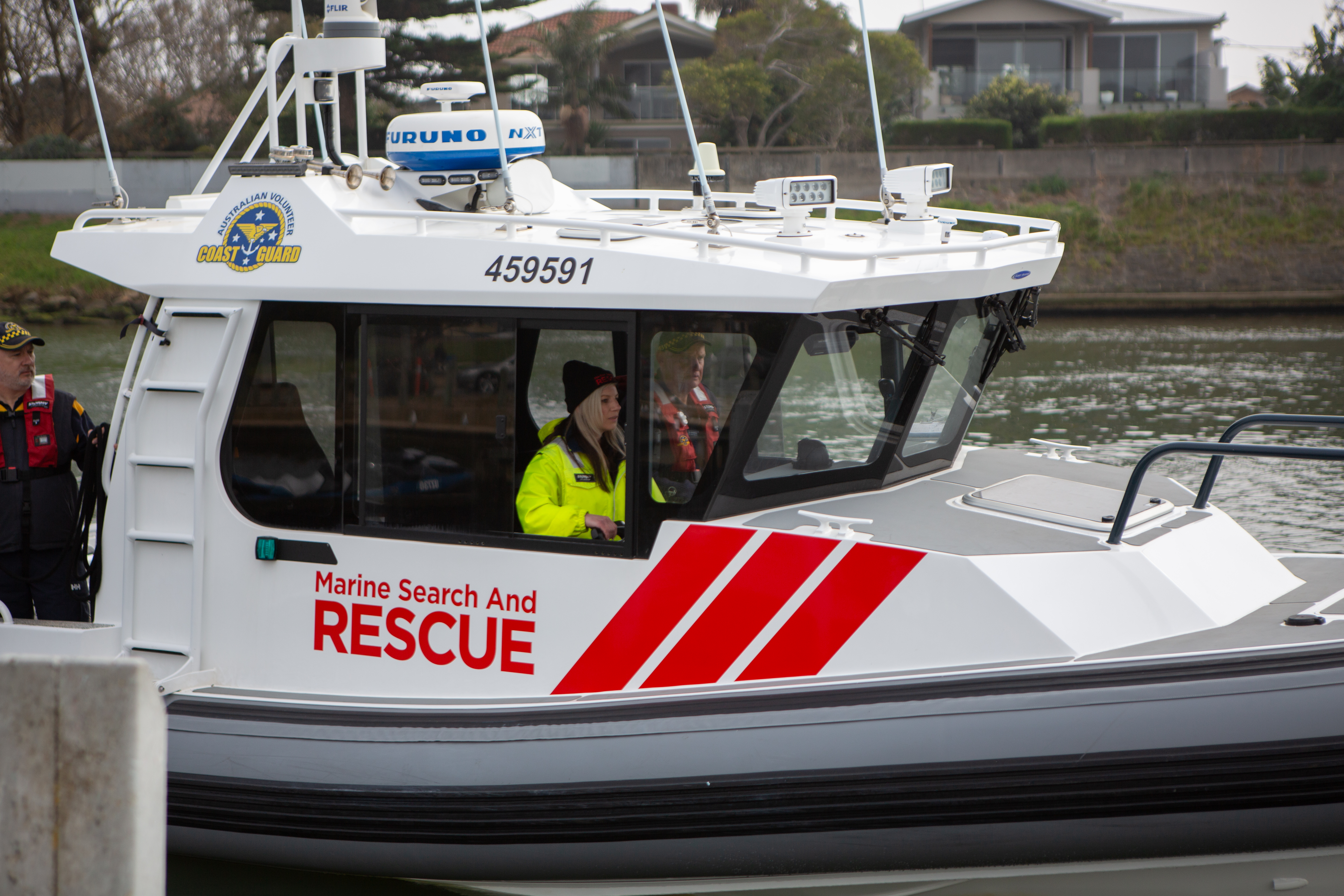 Image shows a MSAR boat and crew on the water