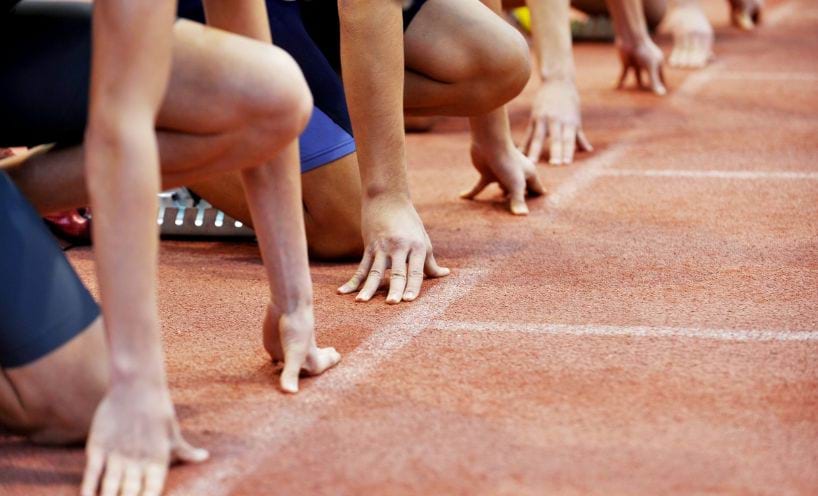 People at start line of a race