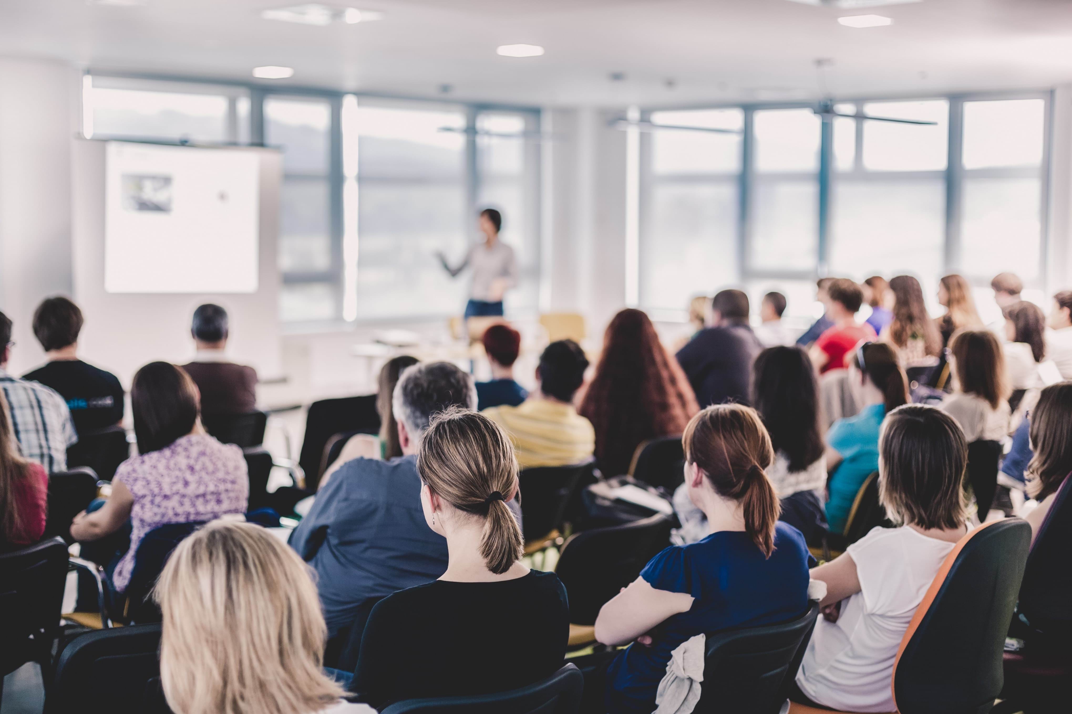 People sitting in a training room