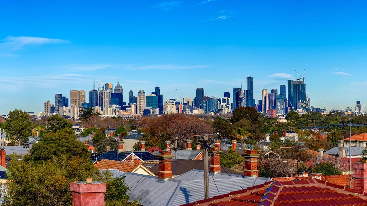 City skyline from Melbourne North