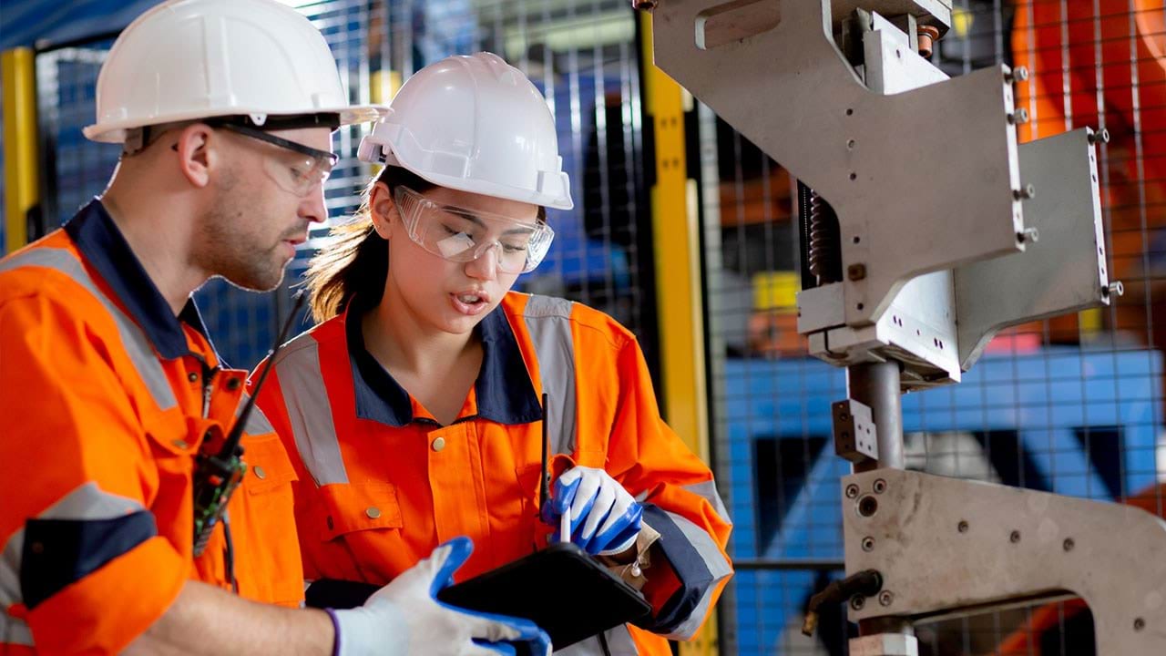 two people working in manufacturing setting