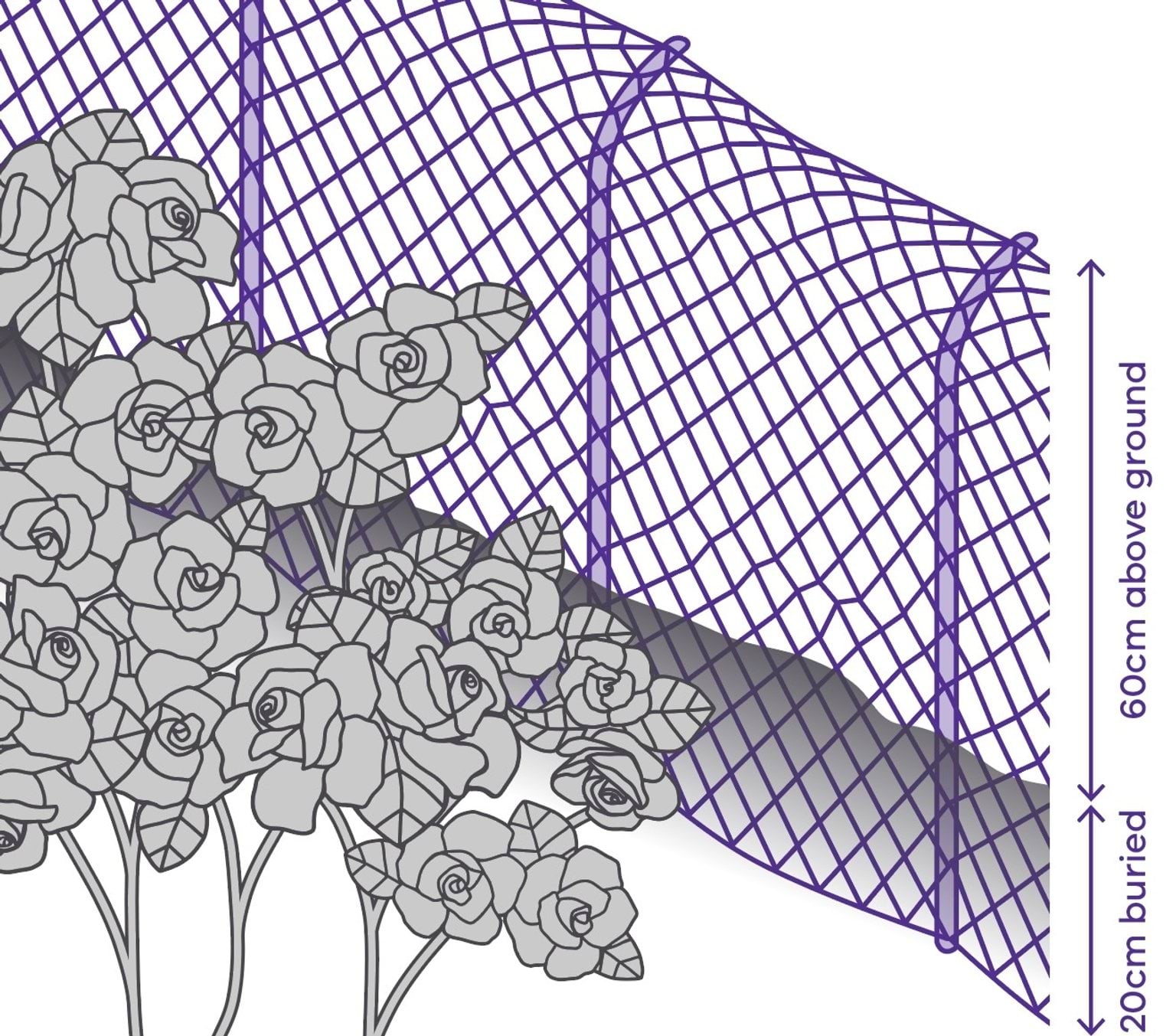 Brushtail Possum floppy garden fence design