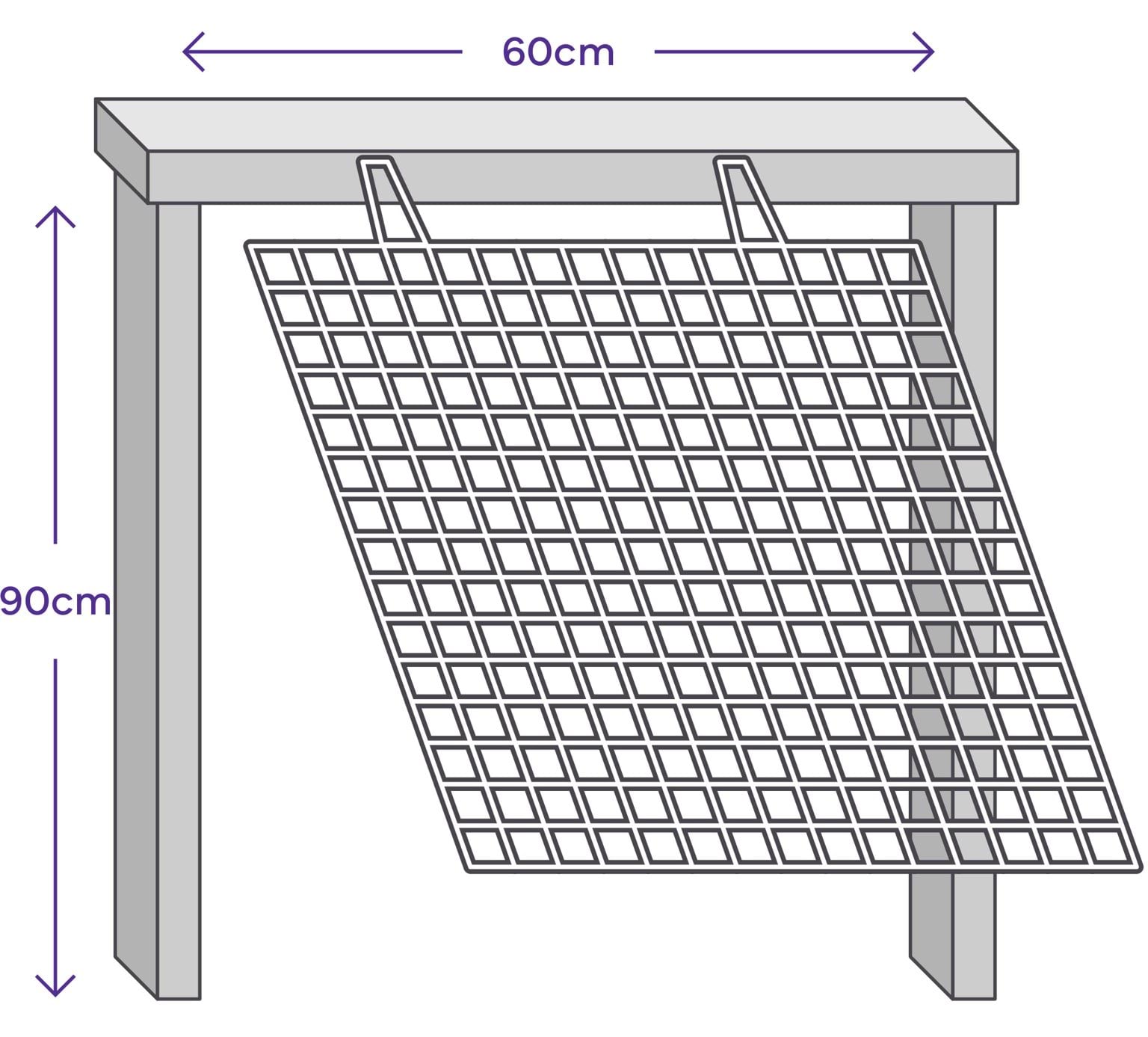 Wombat gate design 60cm wide by 90cm tall