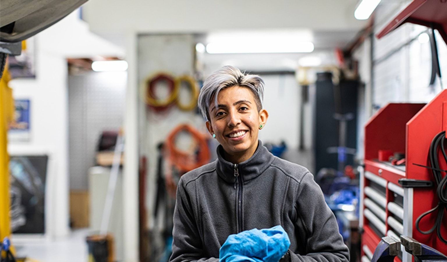 Mechanic in workshop