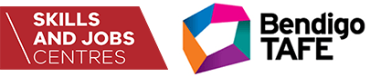 Skills and Jobs Centre logo and Bendigo TAFE logo