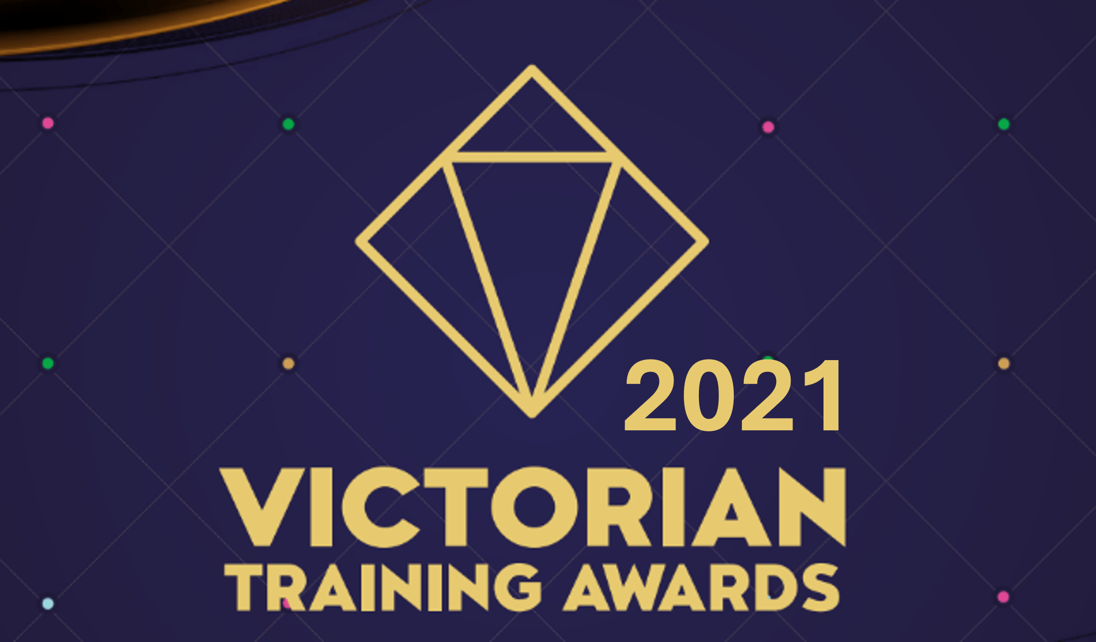 Banner saying 2021 victorian training awards