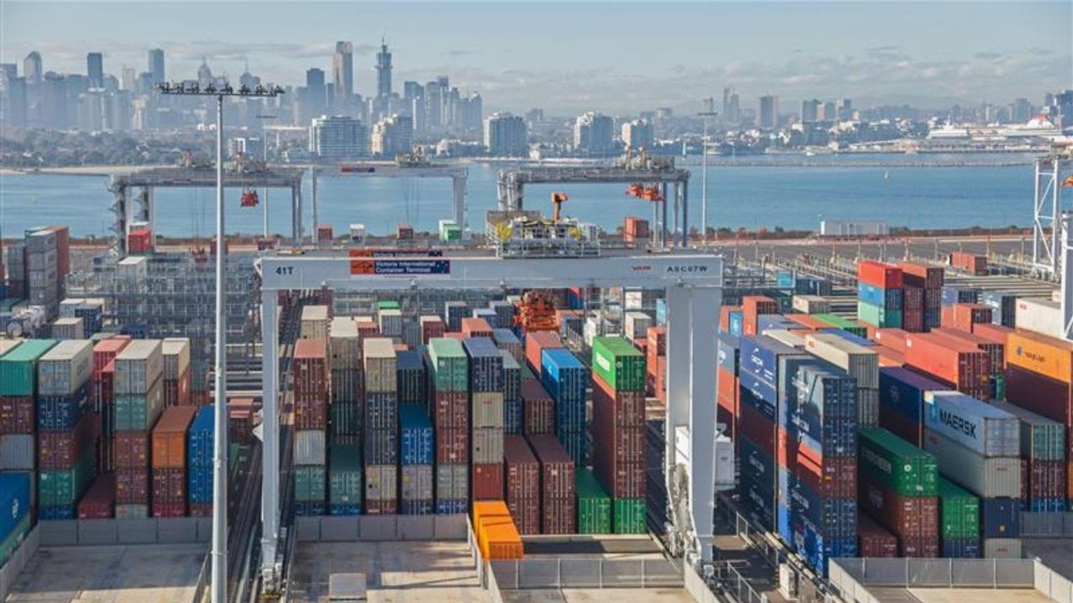 Shipping containers at the Port of Melbourne Shipping containers at the Port of Melbourne