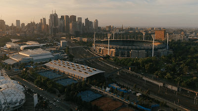 Aerial image of the Richmond to Flinders Street priority precinct