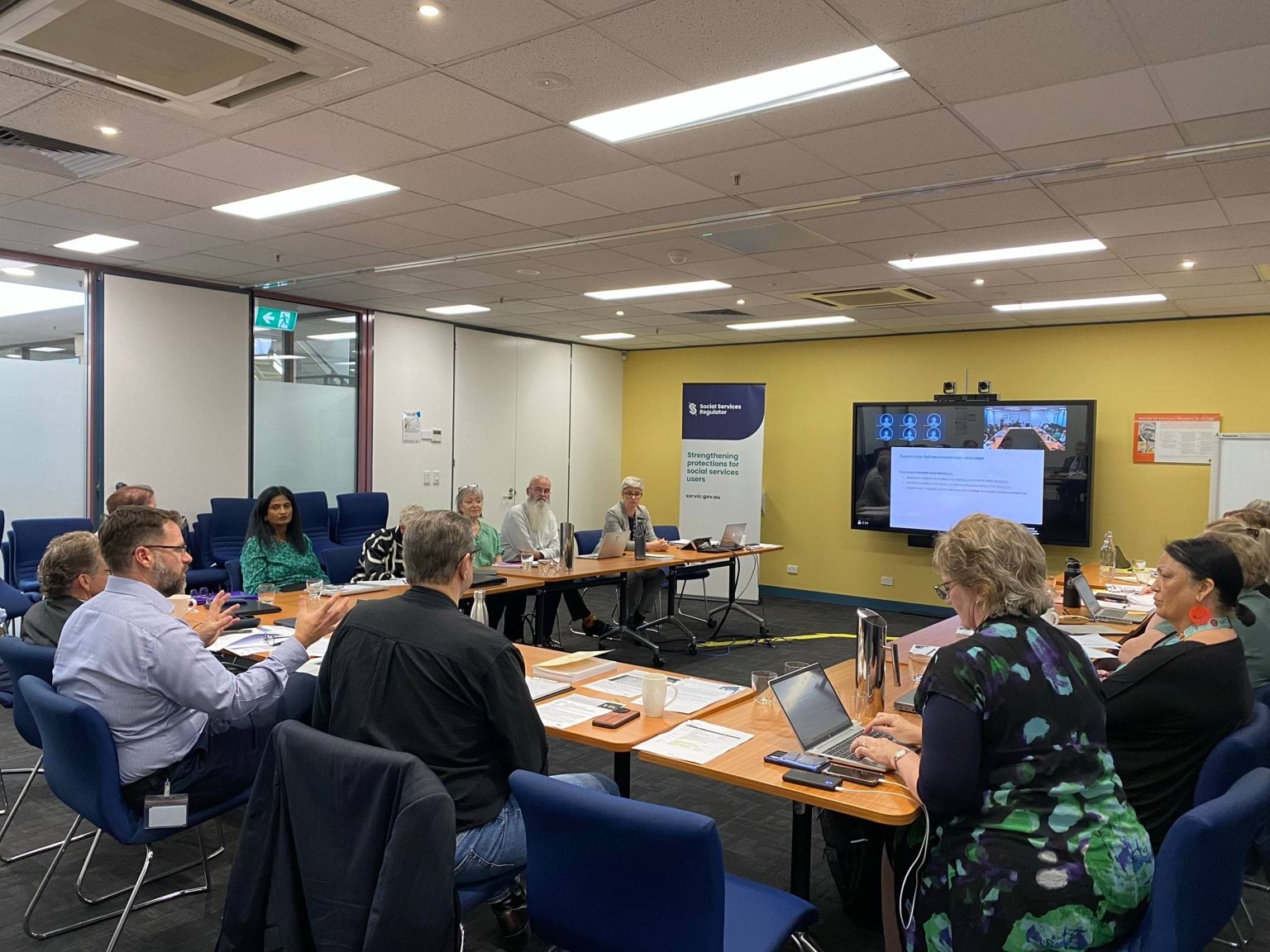 People gathered at the Social Services Regulator for the Service Providers Reference Group