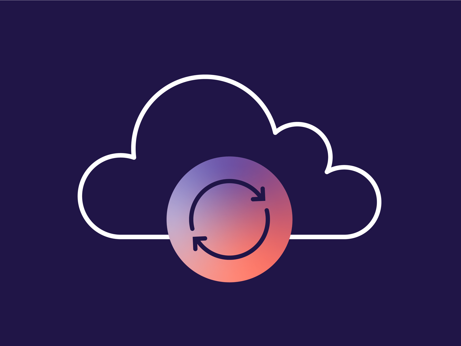 Backup data and devices Icon representing backup your devices with a cloud and backup symbol