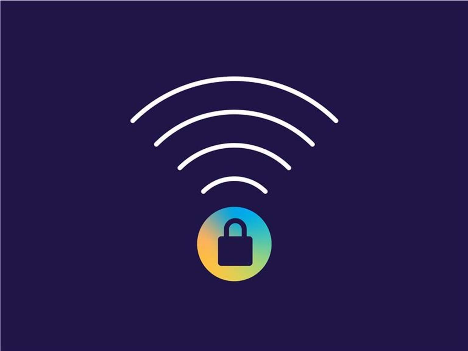 Secure your home wi-fi network Icon of wi-fi symbol and locked padlock