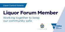 Liquor Forum Member sticker: Working together to keep our community safe